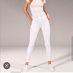 NWT Abercrombie & Fitch White The Jean Legging High Rise 8R